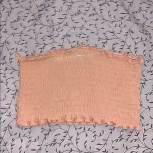 A ruffled tube top